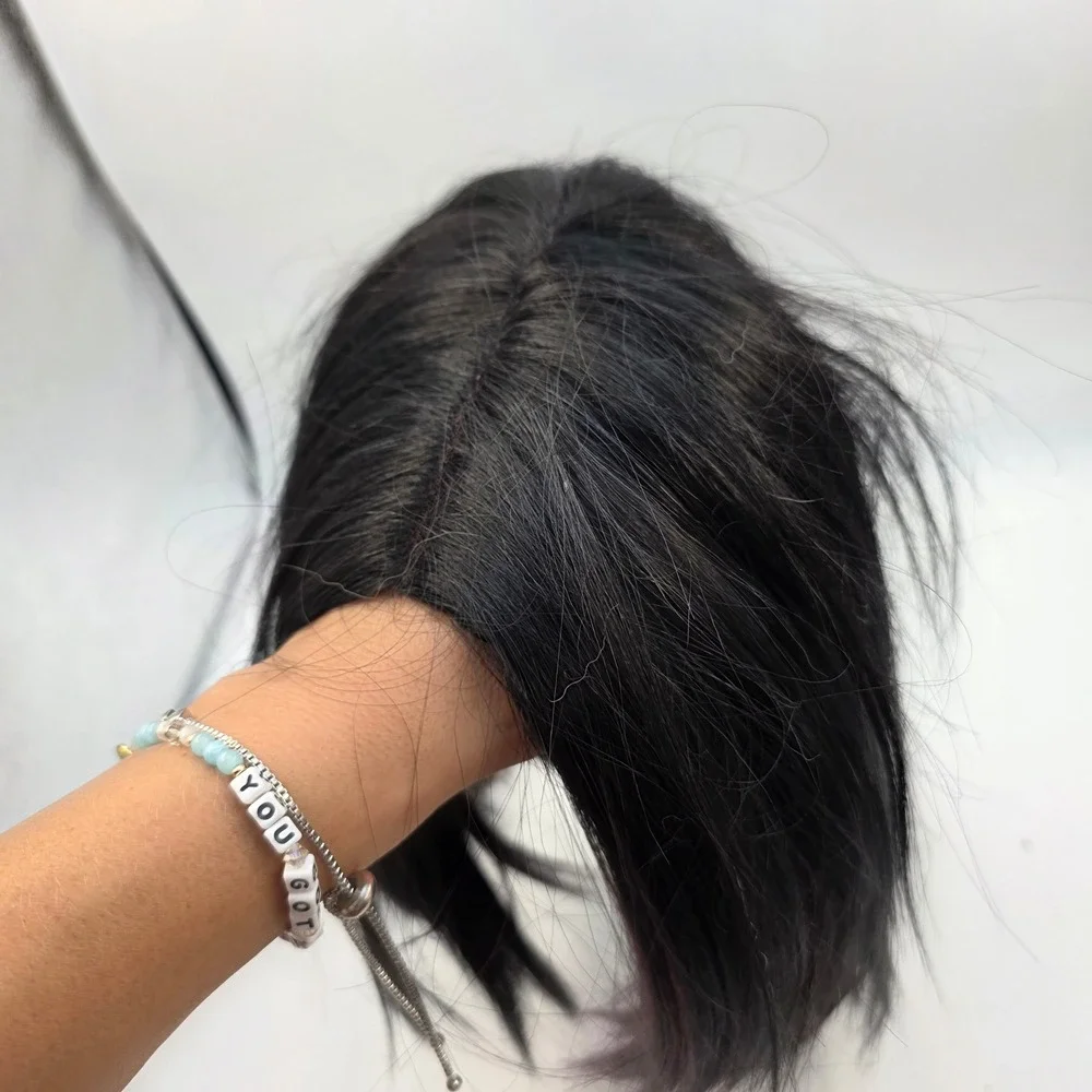 Mayde Beauty Black Burgundy Highlight Synthetic Wig Heat Safe Straight Bob